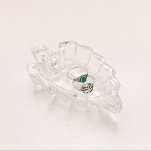 Crystal Leaf Ring Dish